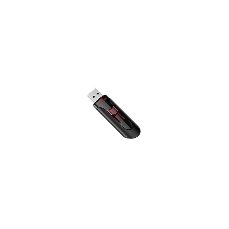 MEMORIA SANDISK 64GB USB 3.0 CRUZER GLIDE Z600 NEGRO C/ROJO SDCZ600-064G-G35