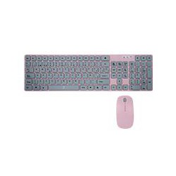 TECLADO Y MOUSE INALAMBRICO PARA NIÑOS BALLON PERFECT CHOICE ROSA