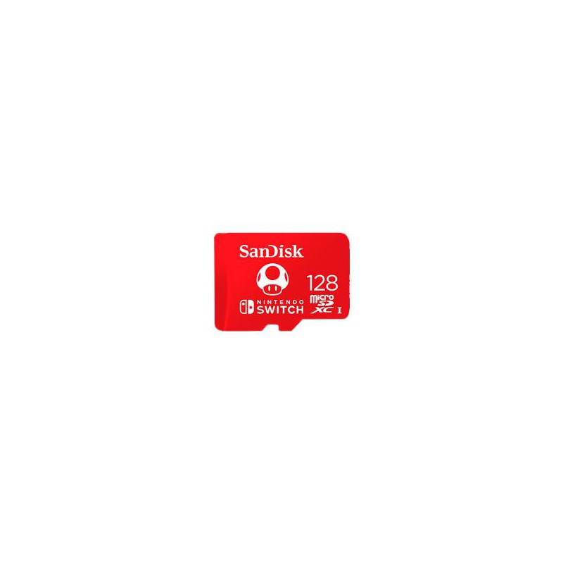 MEMORIA SANDISK MICRO SDXC 128GB NINTENDO SWITCH 100MB/S 4K U3 V30 SDSQXAO-128G-GNCZN