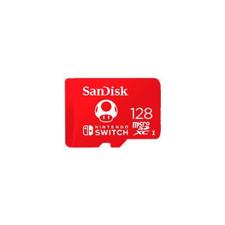 MEMORIA SANDISK MICRO SDXC 128GB NINTENDO SWITCH 100MB/S 4K U3 V30 SDSQXAO-128G-GNCZN