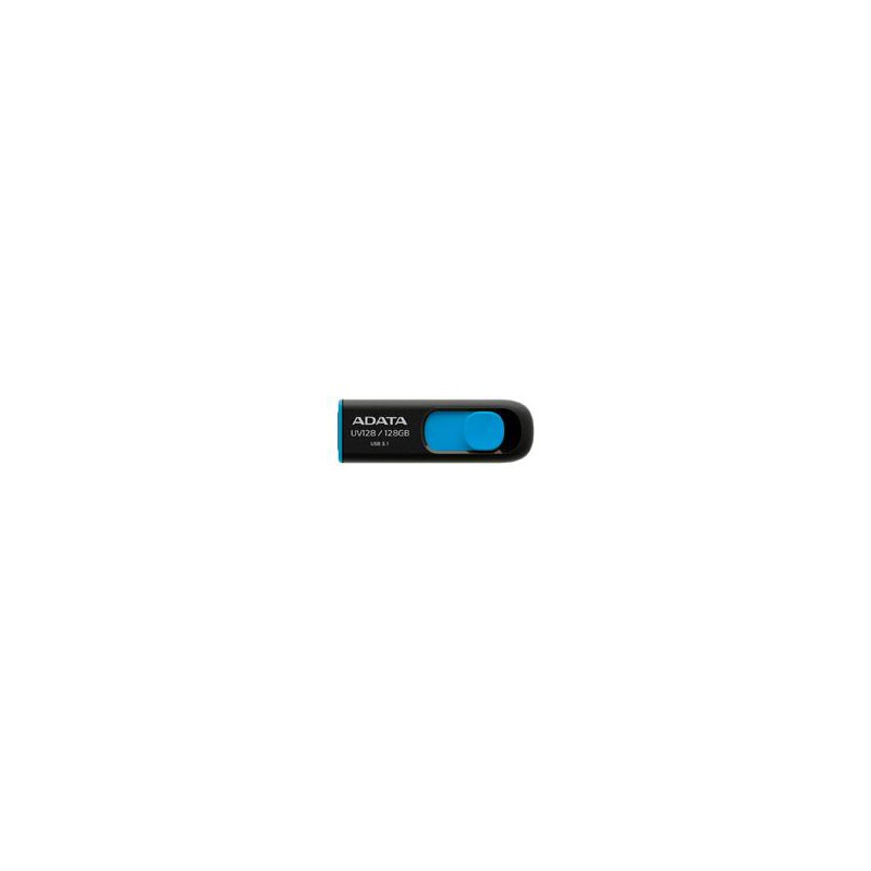 MEMORIA ADATA 128GB USB 3.2 UV128 RETRACTIL NEGRO-AZUL (AUV128-128G-RBE)