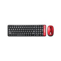 KIT DE TECLADO Y MOUSE INALÁMBRICO  MULTIMEDIA BROBOTIX ROJO