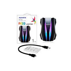 DISCO DURO EXTERNO ADATA HD770G 1TB PORTATIL 2.5 USB 3.2 NEGRO WINDOWS MAC LINUX CONTRAGOLPES GAMING RGB (AHD770G-1TU32G1-CBK)