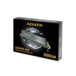 UNIDAD DE ESTADO SOLIDO SSD INTERNO 500GB ADATA LEGEND 800 M.2 2280 NVME PCIE GEN 4X4 LECT.3500 ESCRIT.2800 MBS PC LAPTOP MINIPC