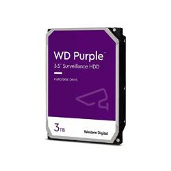 DISCO DURO INTERNO WD PURPLE 3TB 3.5 ESCRITORIO SATA3 6GB/S 256MB 5400RPM 24X7 DVR NVR 1-8 BAHIAS 1-64 CAMARAS WD33PURZ