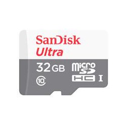 MEMORIA SANDISK MICRO SDHC 32GB ULTRA 100MB/S CLASE 10 C/ADAPTADOR SDSQUNR-032G-GN3MA